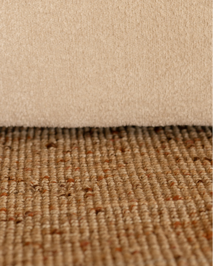 Tapis en jute naturel rouge en différentes tailles