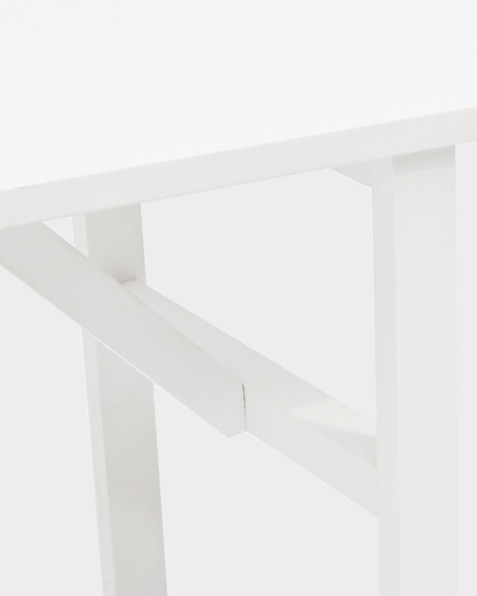 Banc en bois massif blanc 120x45cm