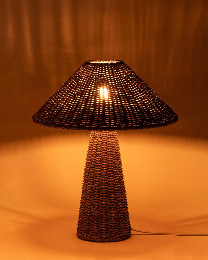 Lampe de table en rotin de 46,5x38cm
