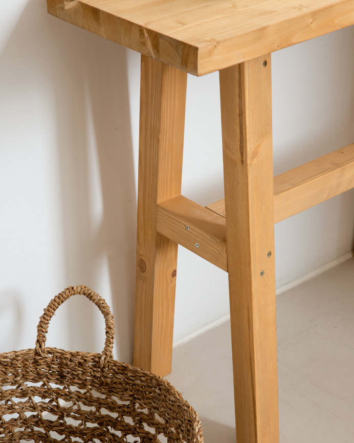 Console en bois massif couleur olive foncéde 100x80cm