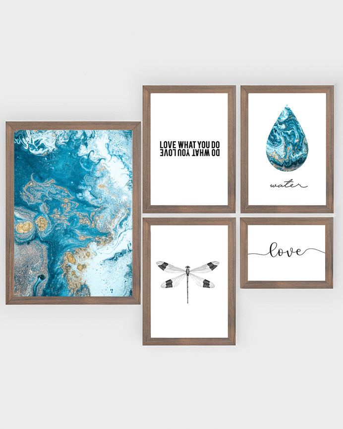 Pack de 5 posters Water