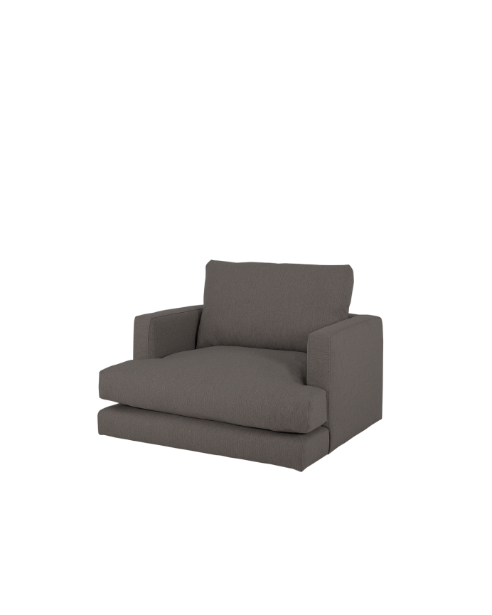 Fauteuil de teinte gris foncé de 105cm