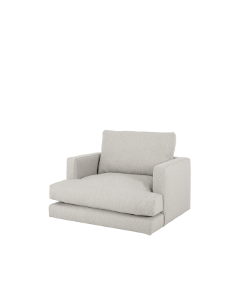 Fauteuil de teinte gris clair de 105cm