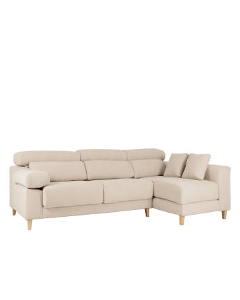 Canapé d'angle couleur beige en différentes tailles