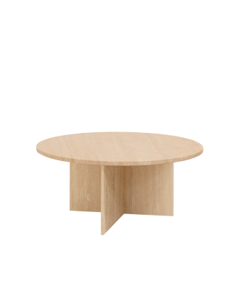 Table basse ronde en marbre travertin disponible en différentes dimensions