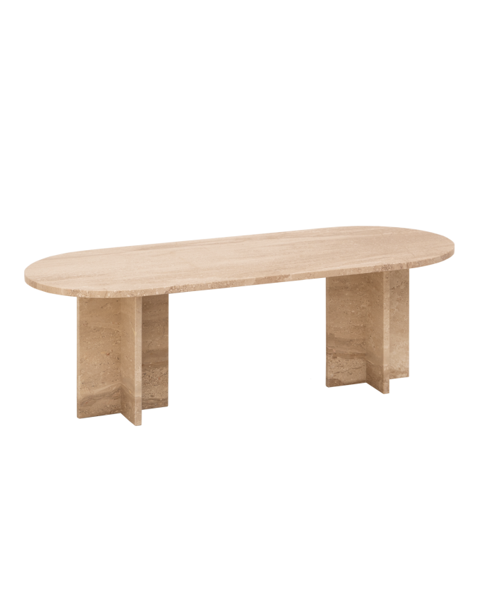 Table basse en marbre daino reale de 120x50cm