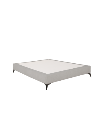 Base tapissée gris clair boculé pour les matelas de différentes tailles