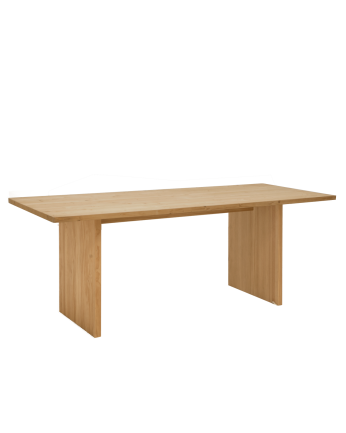 Table de salle à manger en bois massif dans le ton du bois chêne moyen de différentes tailles