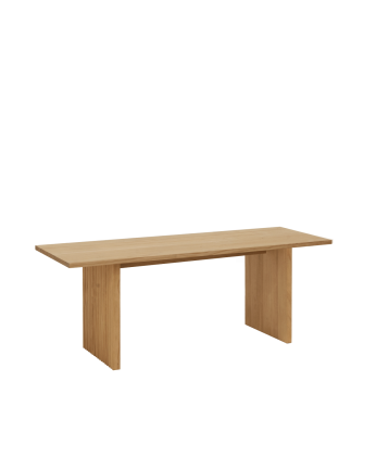 Table basse en bois massif ton chêne moyen 120cm