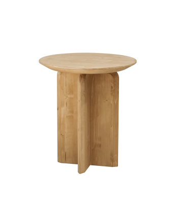 Table d’appoint en bois massif chêne moyen de 50x45cm