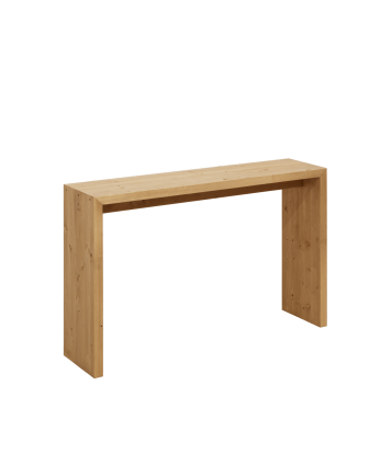 Console en bois massif ton chêne moyen 120x80cm