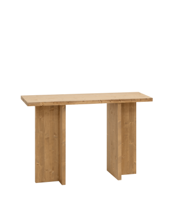 Console en bois massif ton chêne moyen de 120x80cm