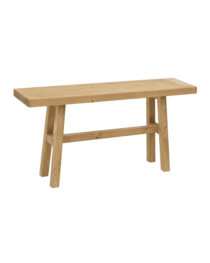 Tabouret en bois massif chêne moyen de 100x50cm