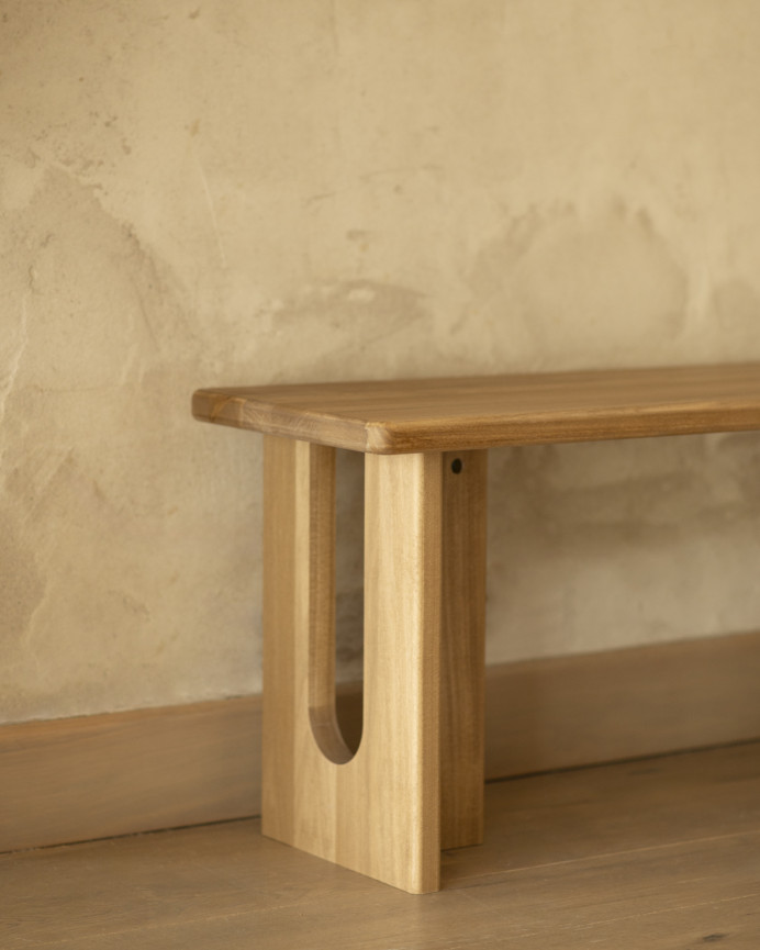 Banc en bois massif de peuplier en 120x33cm