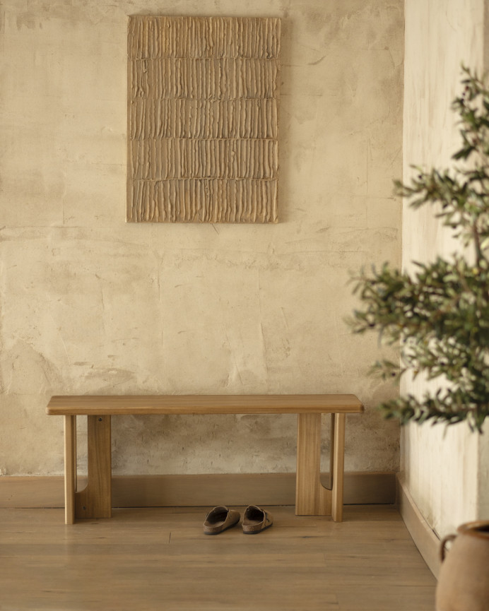 Banc en bois massif de peuplier en 120x33cm