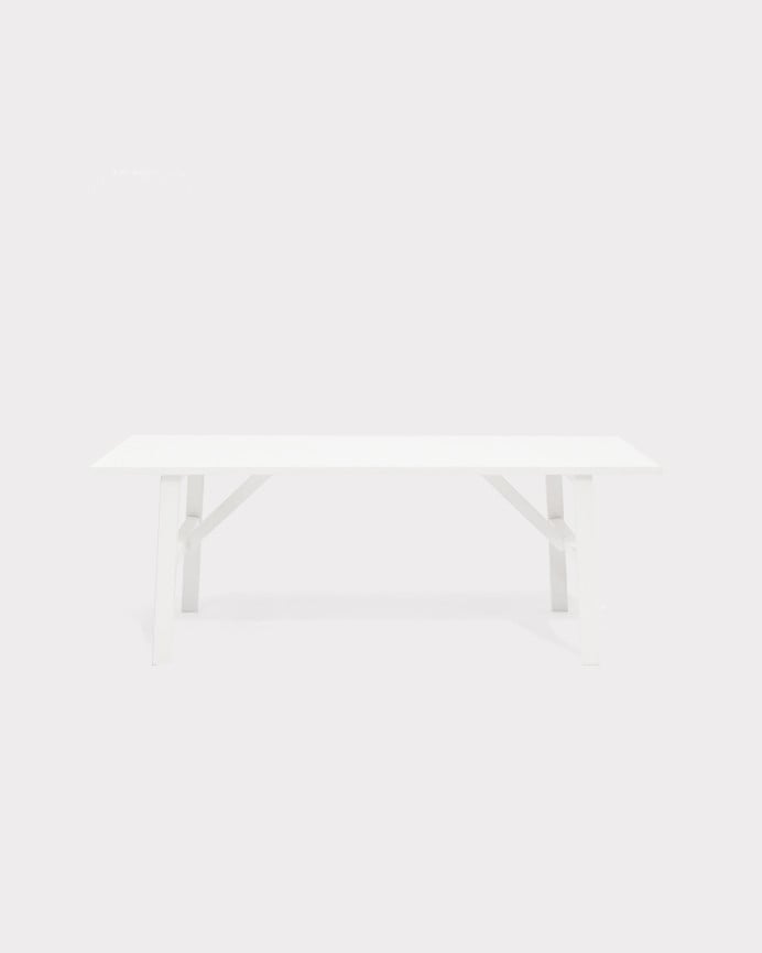 Banc en bois massif blanc 120x45cm