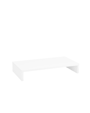 Support pour surélever le moniteur de l'écran d'ordinateur en bois massif ton blanc 50x25cm