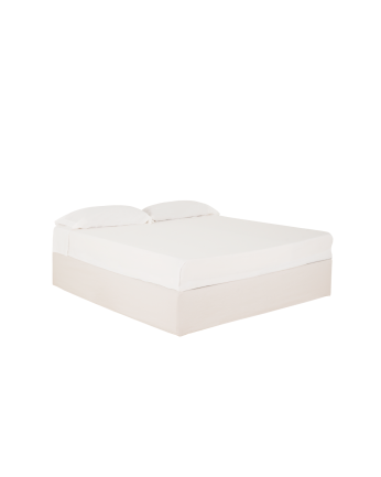 Canapé en lin blanc déhoussable pour les matelas de différentes tailles