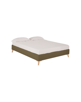 Base tapissée en lin vert pour les matelas de différentes tailles