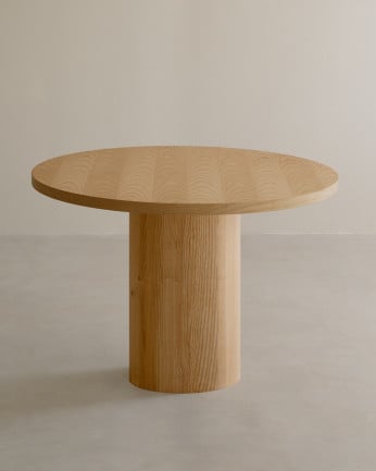 Table de salle à manger ronde en bois de frêne en plusieurs dimensions