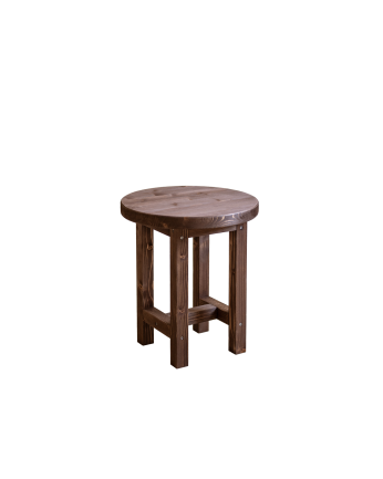 Table de chevet en bois massif ton noyer 40x35cm