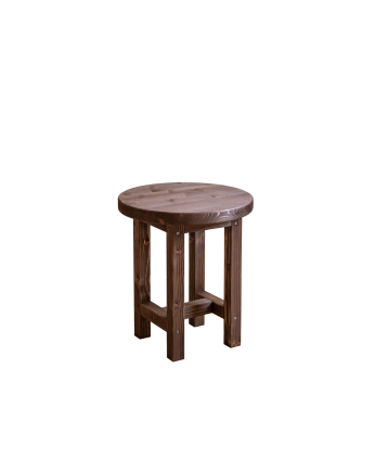 Table de chevet en bois massif ton noyer 40x35cm