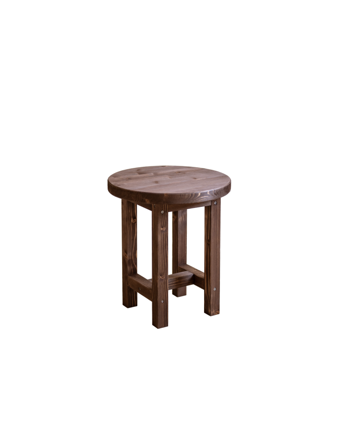 Table de chevet en bois massif ton noyer 40x35cm