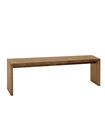 Banc en bois massif ton chêne foncé en différentes tailles