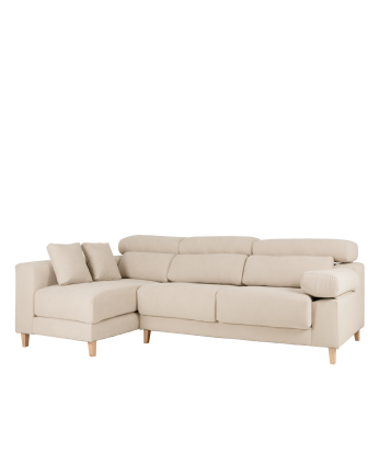 Canapé d'angle couleur beige en différentes tailles