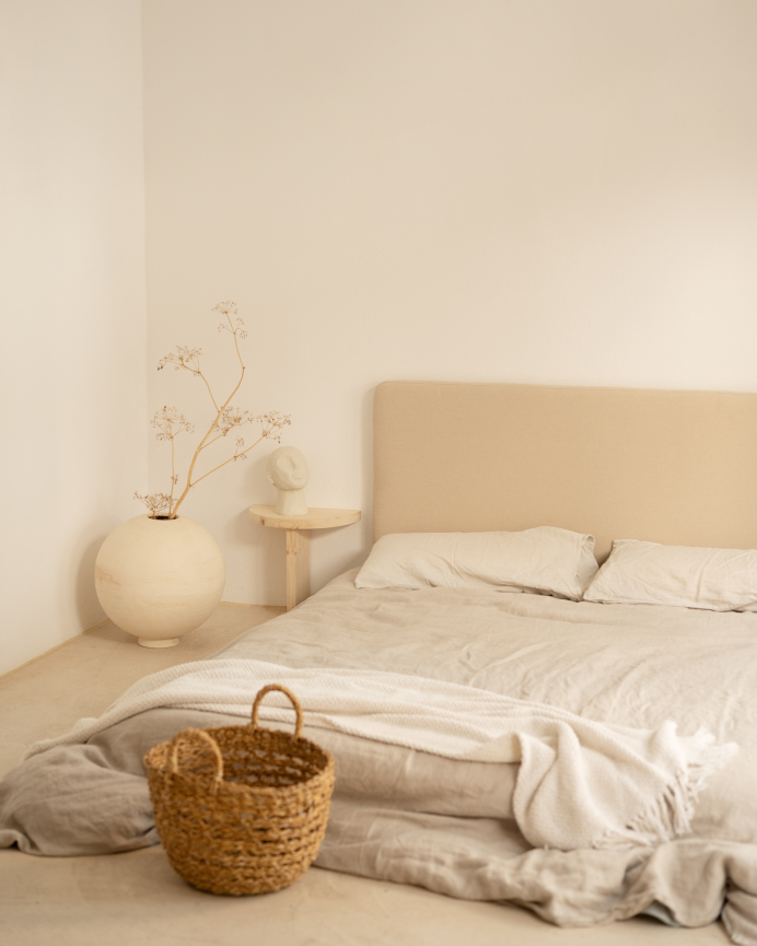 Pack de 2 tables de chevet flottantes en bois massif ton naturel de 27x40cm
