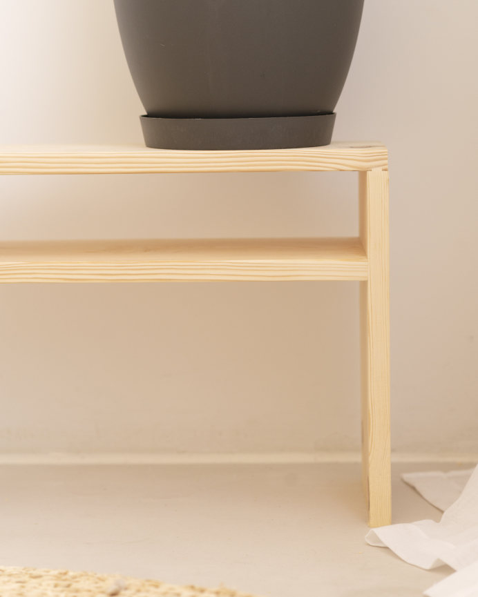 Pack de 2 tables de chevet en bois massif ton naturel de 50x36cm