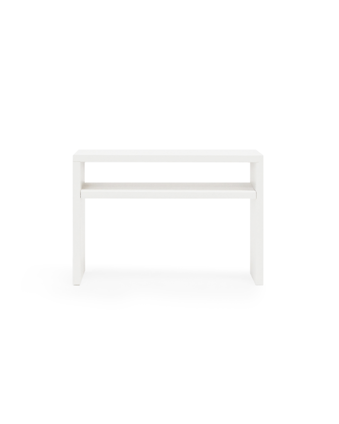 Pack de 2 tables de chevet en bois massif ton blanc de 50x36cm