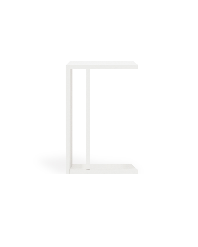 Pack de 2 tables de chevet en bois massif ton blanc de 50x36cm
