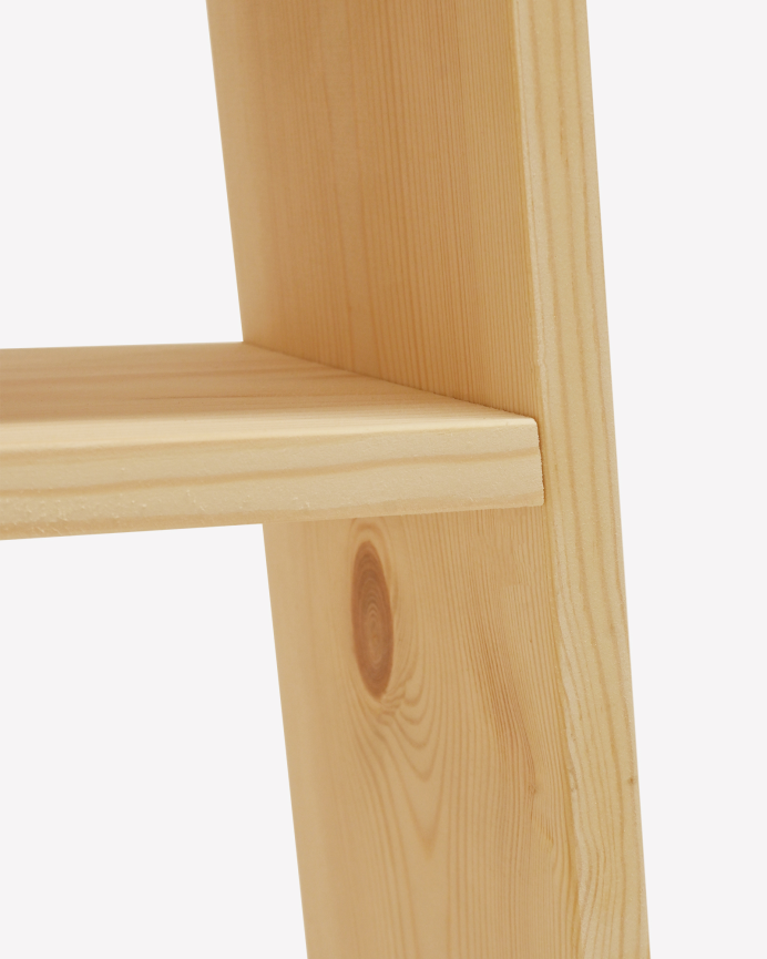 Pack de 2 tables fabriquées en bois massif ton naturel 60x20cm