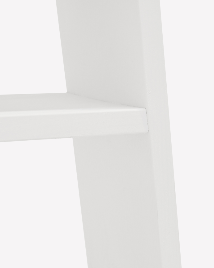 Pack de 2 tables fabriquées en bois massif ton blanc 60x20cm