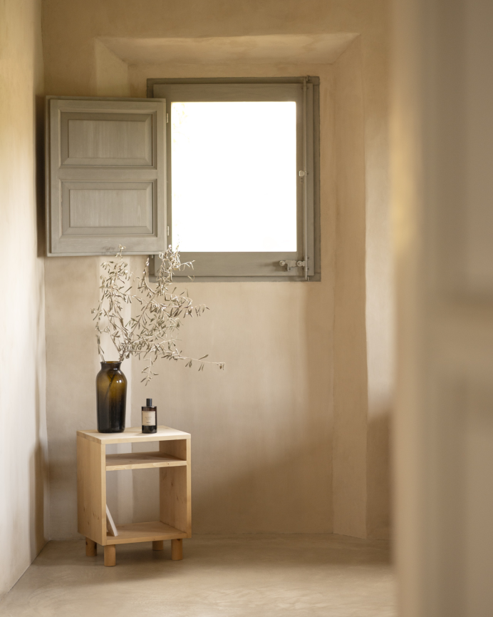 Pack de 2 tables de chevet en bois massif ton chêne moyen de 51x32cm
