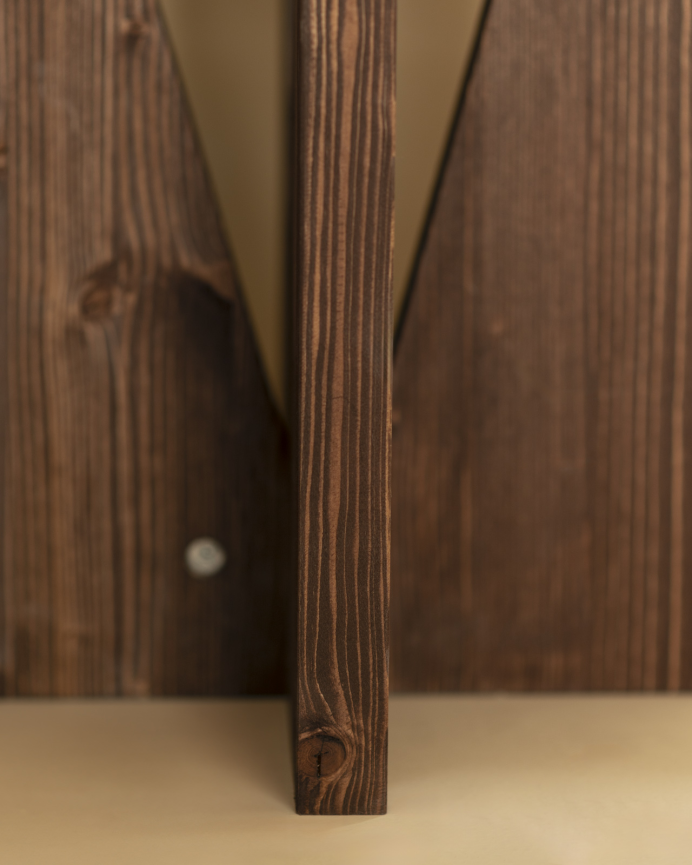 Pack de 2 tables de chevet en bois massif ton noyer 40x40cm