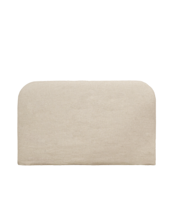 Tête de lit déhoussable en lin beige en différentes tailles 