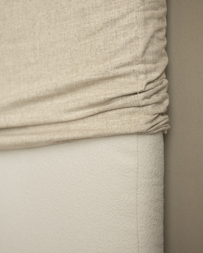 Tête de lit déhoussable en lin beige en différentes tailles 