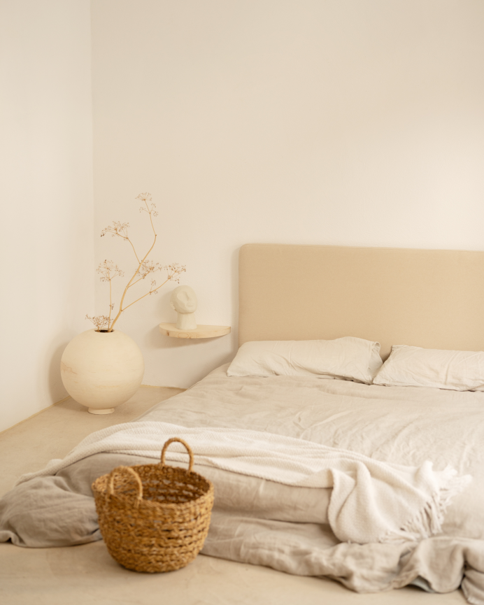 Pack de 2 tables de chevet flottantes en bois massif ton naturel de 3x40cm