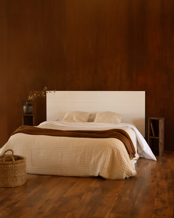 Tête de lit en bois DM blanc en différentes tailles