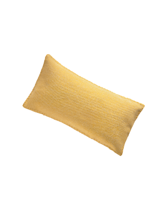 Housse de coussin en coton dhurrie couleur jaune 30x60 cm