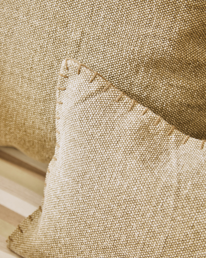 Housse de coussin en coton dhurrie couleur vert 30x60 cm