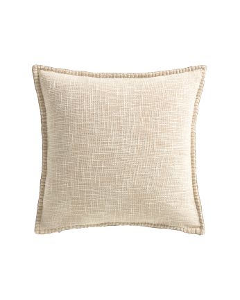 Housse de coussin en coton couleur écru disponible en plusieurs tailles