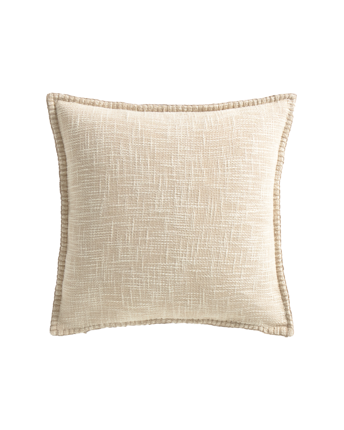 Housse de coussin en coton couleur écru disponible en plusieurs tailles
