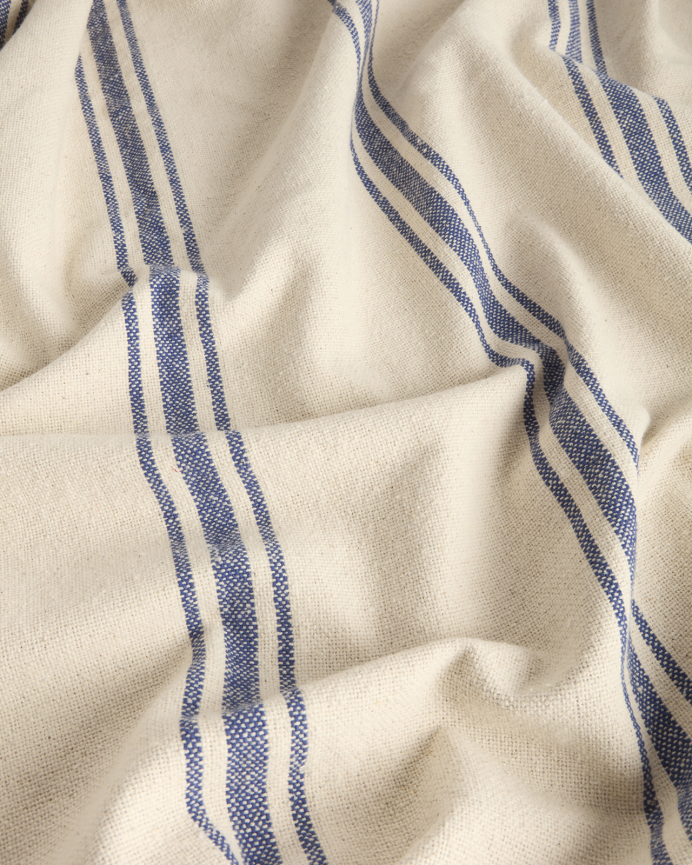 Nappe en coton bleu et écru disponible en plusieurs tailles