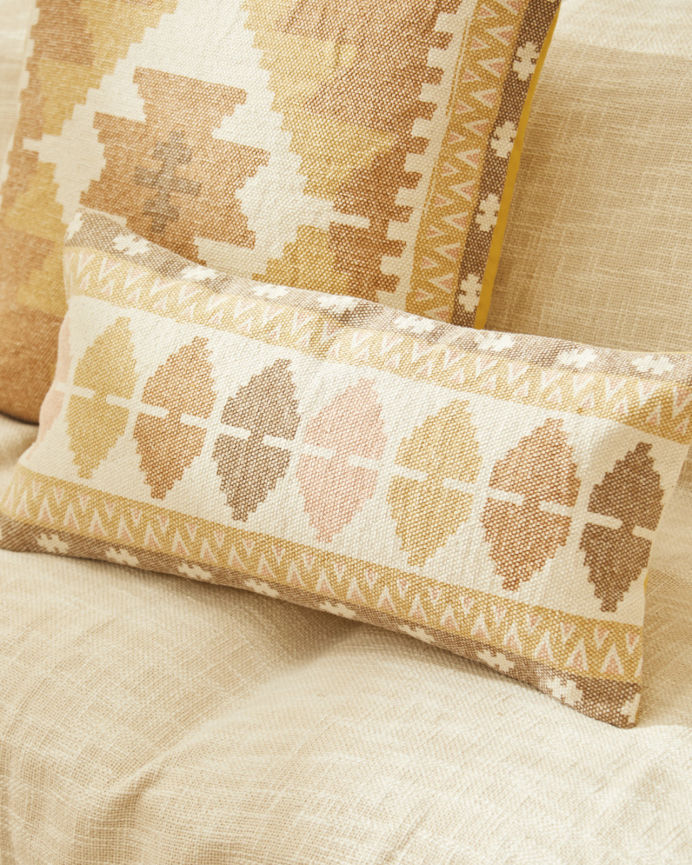 Housse de coussin en coton dhurrie 30x60 cm