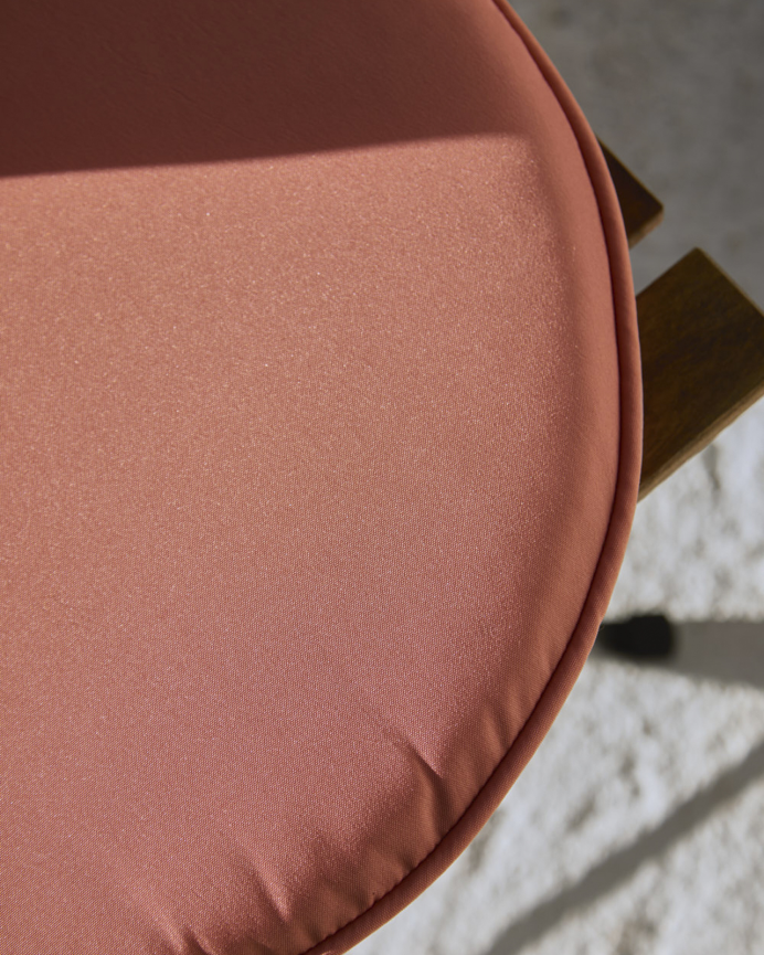 Coussin de chaise rond couleur rose 40x3 cm