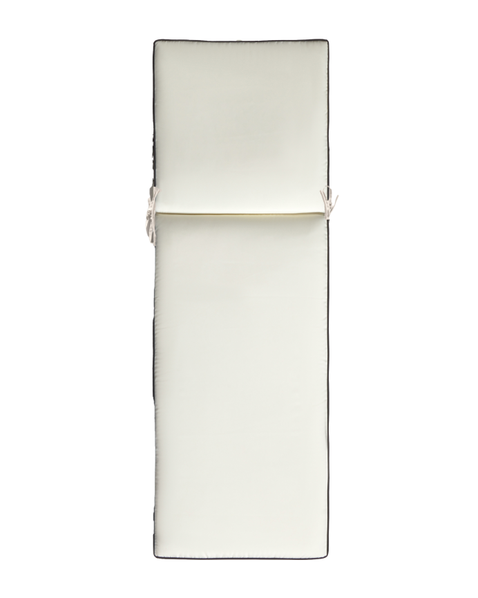 Matelas de transat couleur écru et noir 60x180x5 cm