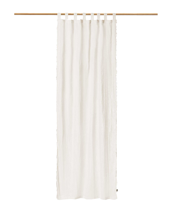 Rideau en coton translucide couleur écru 140x280 cm